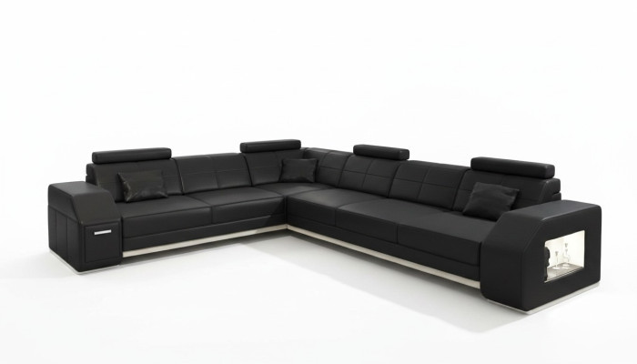 Canapé en cuir ensemble de canapés 3+2+1 places design suite canapé moderne