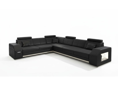Canapé en cuir ensemble de canapés 3+2+1 places design suite canapé moderne