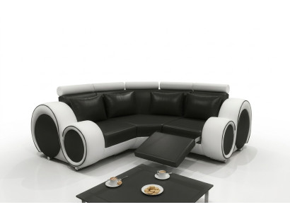 Canapé d'angle Coin Canapé Couch BERX Revêtement Canapé d'angle en cuir Suite paysage Vivant en forme de L