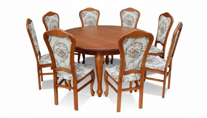 Table à manger & 8x Chaises Ensemble de salle à manger Ensemble de repas Classique Table Chaise Tables