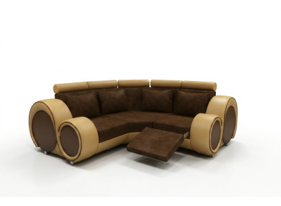 Canapé d'angle Canapé Sofa Revêtement Paysage de vie Tissu Canapé d'angle Suite Tissu BER-X