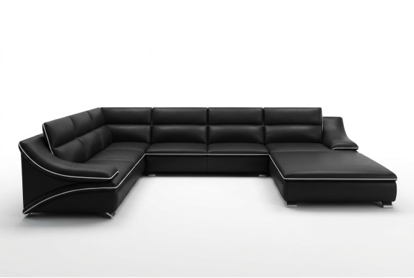 Canapé en cuir salon ensemble de canapé nouveau design de suite de 3+2+1 places canapé moderne