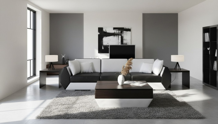Canapé en cuir Canapé paysage vivant 3+3 places Suite Design Moderne