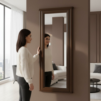 Miroir de designer classique en bois Meuble italien - Modèle W-LP