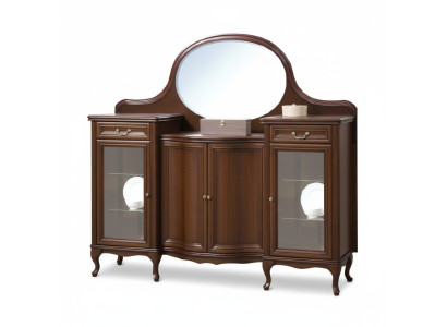 Miroir sur pied en bois antique classique modèle W-NL-Kr, miroir d'attachement