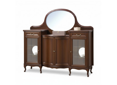 Miroir sur pied en bois antique classique modèle W-NL-Kr, miroir d'attachement