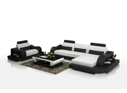 Canapé en cuir Canapé Paysage vivant Canapé d'angle Fauteuil de coin Conception moderne Canapé G8005E