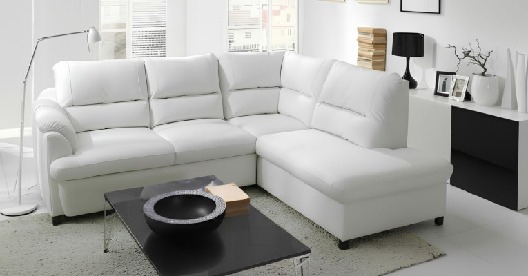 Canapé d'angle Choix d'angle Cuir Tissu Kasten & Bed Rembourrage Textile Canapé Canapé d'angle Suite