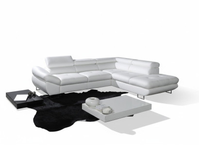 Canapé d'angle Choix Cuir Tissu Rembourrage Textile Lit +Coffre Canapé d'angle Suite