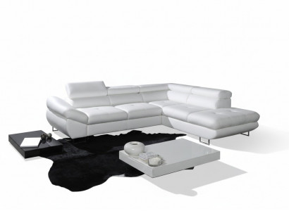 Canapé d'angle Choix Cuir Tissu Rembourrage Textile Lit +Coffre Canapé d'angle Suite