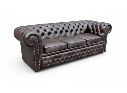 Canapé Chesterfield Sofa en cuir, ensemble rembourré, Leicester, nouvelles canapés de salon.