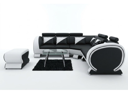 Canapé d'angle design Canapé Sofa Ensemble de rembourrage Suite Lounge Canapés Canapés Paysage vivant