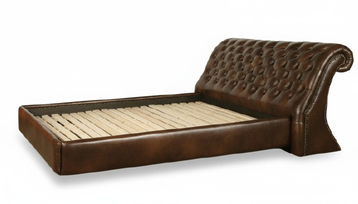 Chesterfield grand lit rembourré lit double antique noble lit royal NEUF