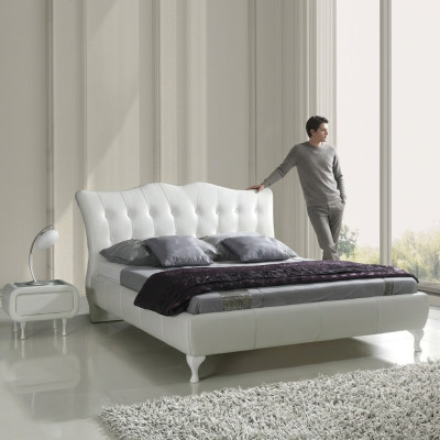 Lit Chesterfield Lit rembourré Lit de luxe Double Design Chambre à coucher Lits neufs