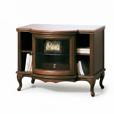 Meuble TV de style classique ou antique, modèle WRTVM, avec base et armoire latérale.