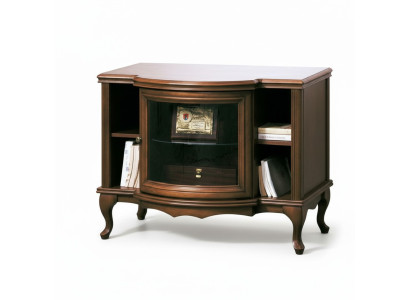 Meuble TV de style classique ou antique, modèle WRTVM, avec base et armoire latérale.