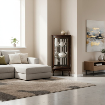 Vitrine classique Armoire italienne pour vitrine de meuble Vitrine d'exposition Armoires W-W-NM