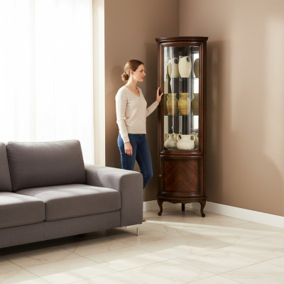Vitrine classique Armoire Vitrine Meuble Italien vitrine vitrine nouvel W-WN