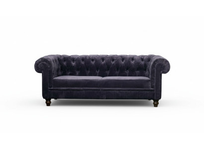 Sofa Chesterfield de designer noble, canapé rembourré, siège en tissu textile, ensemble en velours