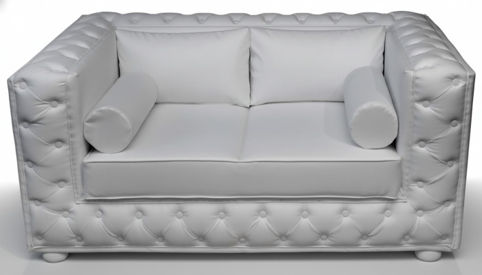 Canapé Chesterfield Sofa Ensemble 3 Places Coussin Cuir Canapés Neuf A922