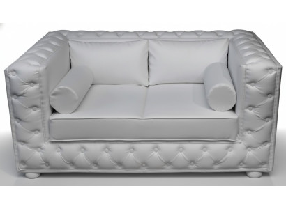 Canapé Chesterfield Sofa Ensemble 3 Places Coussin Cuir Canapés Neuf A922