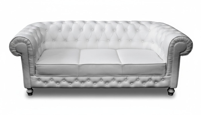 Canapé Chesterfield Sofa Ensemble 3 Places Meuble en Cuir Canapés WHITTBY
