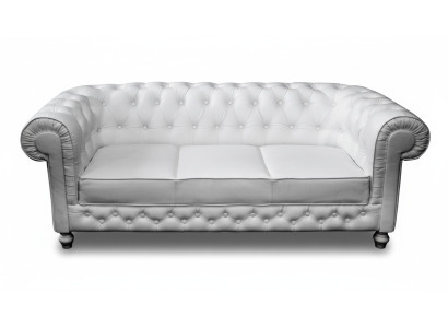 Canapé Chesterfield Sofa Ensemble 3 Places Meuble en Cuir Canapés WHITTBY