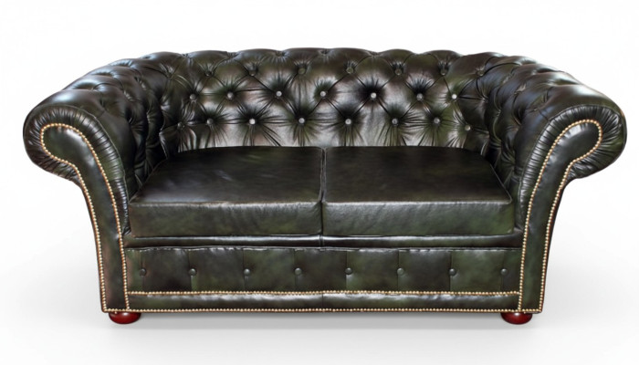 Canapé Chesterfield Sofa Ensemble 3 places Rembourré en cuir Nouveaux Canapés LEICESTERII