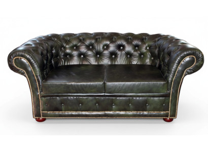 Canapé Chesterfield Sofa Ensemble 3 places Rembourré en cuir Nouveaux Canapés LEICESTERII