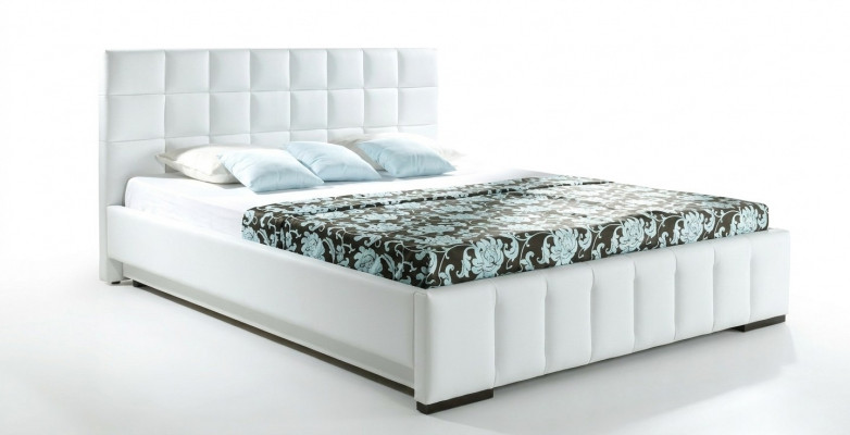 Un lit de designer de luxe dans un style contemporain sophistiqué de la plus haute qualité.