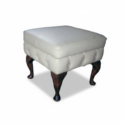 Pouf Chesterfield, pouf d'appoint ottoman, canapé en cuir, tissu textile, assise neuve.