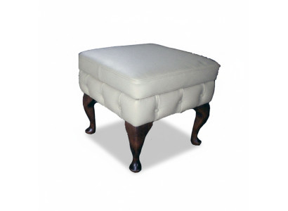 Pouf Chesterfield, pouf d'appoint ottoman, canapé en cuir, tissu textile, assise neuve.