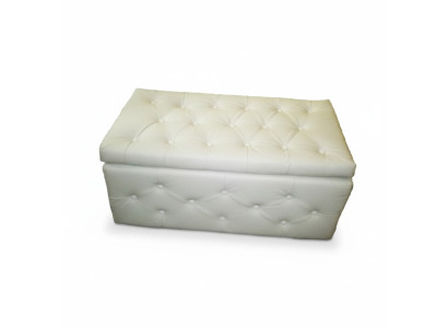 Pouf Chesterfield repose-pieds ottoman canapé cuir tissu textile CHESTER17