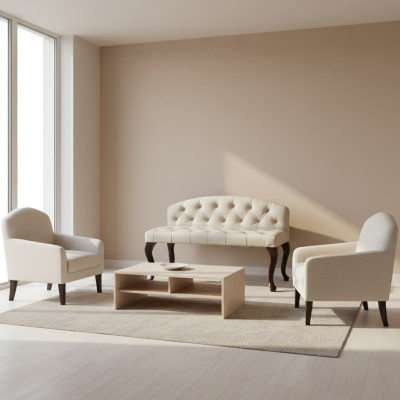 Chesterfield Canapé Banquette Sofa 3 Places Club Chaise Longue Ottomane Neuf