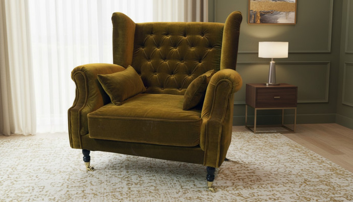 Chesterfield fauteuil à oreilles fauteuil canapé relax rembourré designer canapés Liverpool