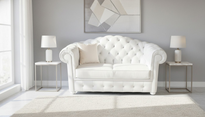 Chesterfield 3 places avec fonction lit Sofa Canapé Ensemble de rembourrage Canapés Neuf !!