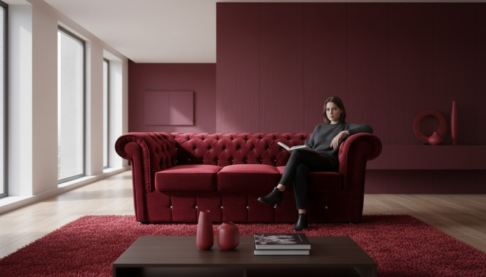 Canapé Chesterfield Sofa Coussin Designer 3 places Ensemble Canapés Neuf CHESTER 4