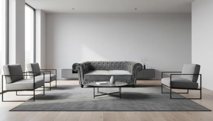 Canapé Chesterfield Sofa Couch Designer 3 places Ensemble de canapés Neuf CHESTER 2