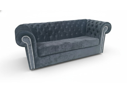 Canapé Chesterfield en tissu velours, canapé rembourré 3 places, sofas classiques neufs.