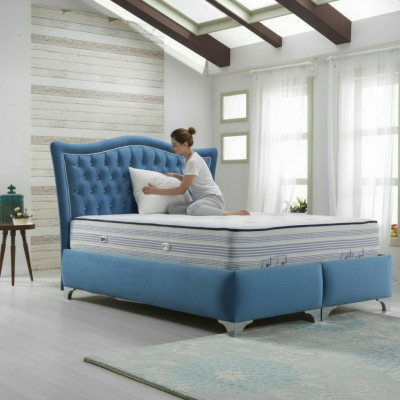 Chesterfield Bett Lit rembourré Lit double Lits Grand lit XXL Designer Lit de luxe Neuf