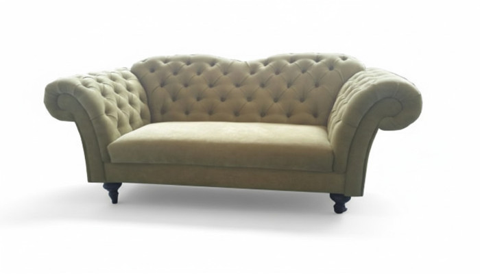 Canapé en tissu de velours Chesterfield, canapé en textile, canapé rembourré 3 places, canapés classiques, neuf