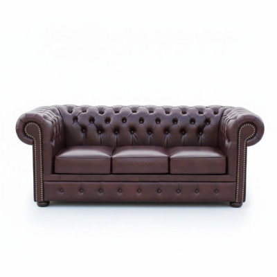 Canapé Chesterfield Sofa Polster 3 Places Classique Nouveau Ensemble de Canapés