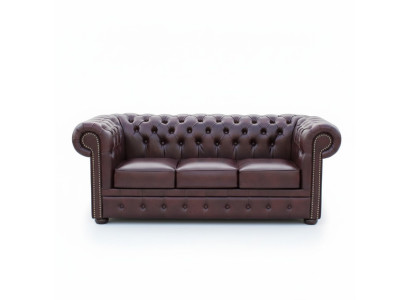 Canapé Chesterfield Sofa Polster 3 Places Classique Nouveau Ensemble de Canapés