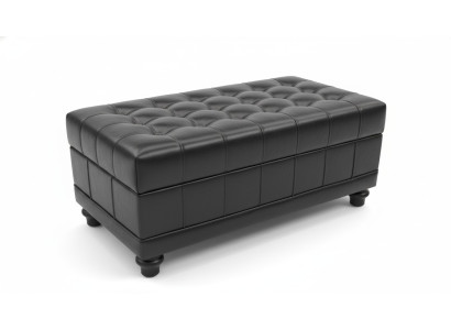 Chesterfield pouf repose-pieds ottoman pufa repose-pieds rembourré cuir textile