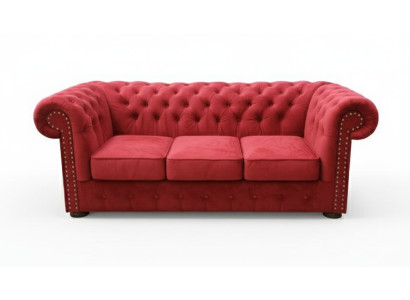 Canapé Chesterfield en tissu rembourré 3 places Ensemble de canapés design