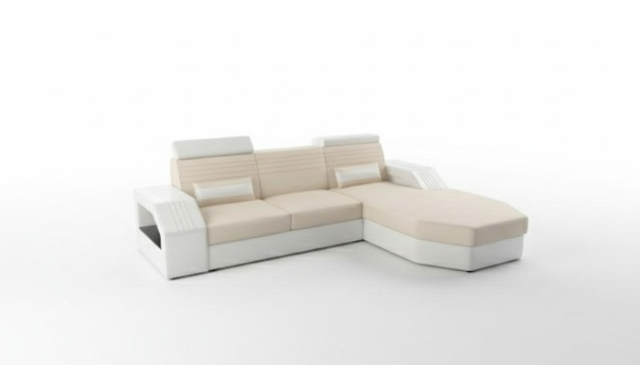 Canapé design canapé canapé d'angle en cuir tissu textile suite rembourrage paysage de vie