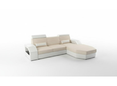 Canapé design canapé canapé d'angle en cuir tissu textile suite rembourrage paysage de vie