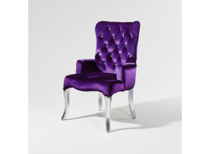 Fauteuil design en velours, canapé lounge club avec pierres de cristal, chaise, chaises, neuf.