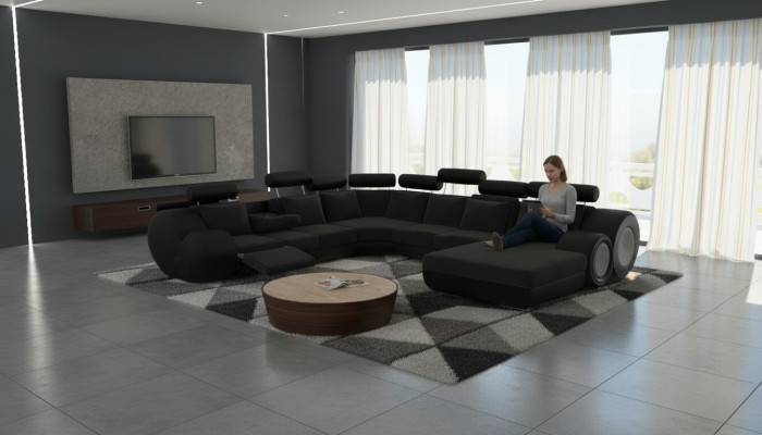 Designer de canapé Salon en forme de U Canapé Canapé d'angle Suite de rembourrage Suite d'angle