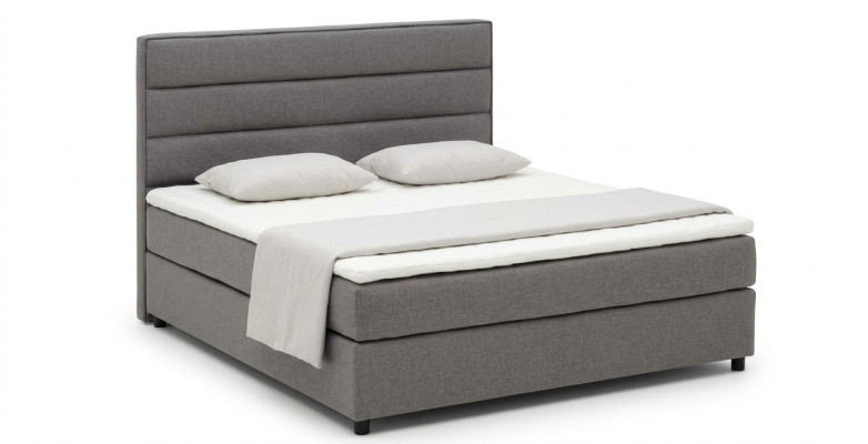 Lit boxspring textile Continental Continental Lits rembourrés en cuir double haut
